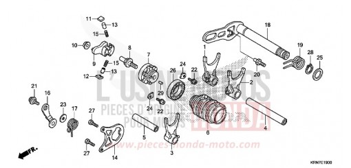 BARILLET DE SELECTION CRF250RF de 2015